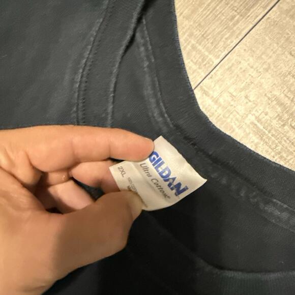 Vintage Gildan Ultra Cotten Spartan Football Black T Shirt - Picture 4 of 7